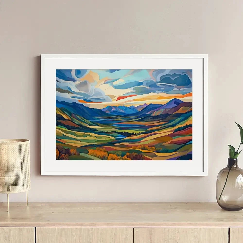 Mountain Valley Framed Art Print Mountain Valley Framed Art Print wall art product David Alexander Elder