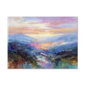 Mountains In A Serene Valley Canvas Print Mountains In A Serene Valley Canvas Print wall art product Leon Devenice