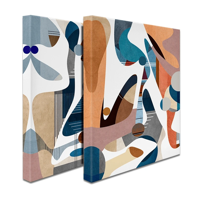 Moving Shapes Duo Canvas Print Moving Shapes Duo Canvas Print wall art product Roberto Moro