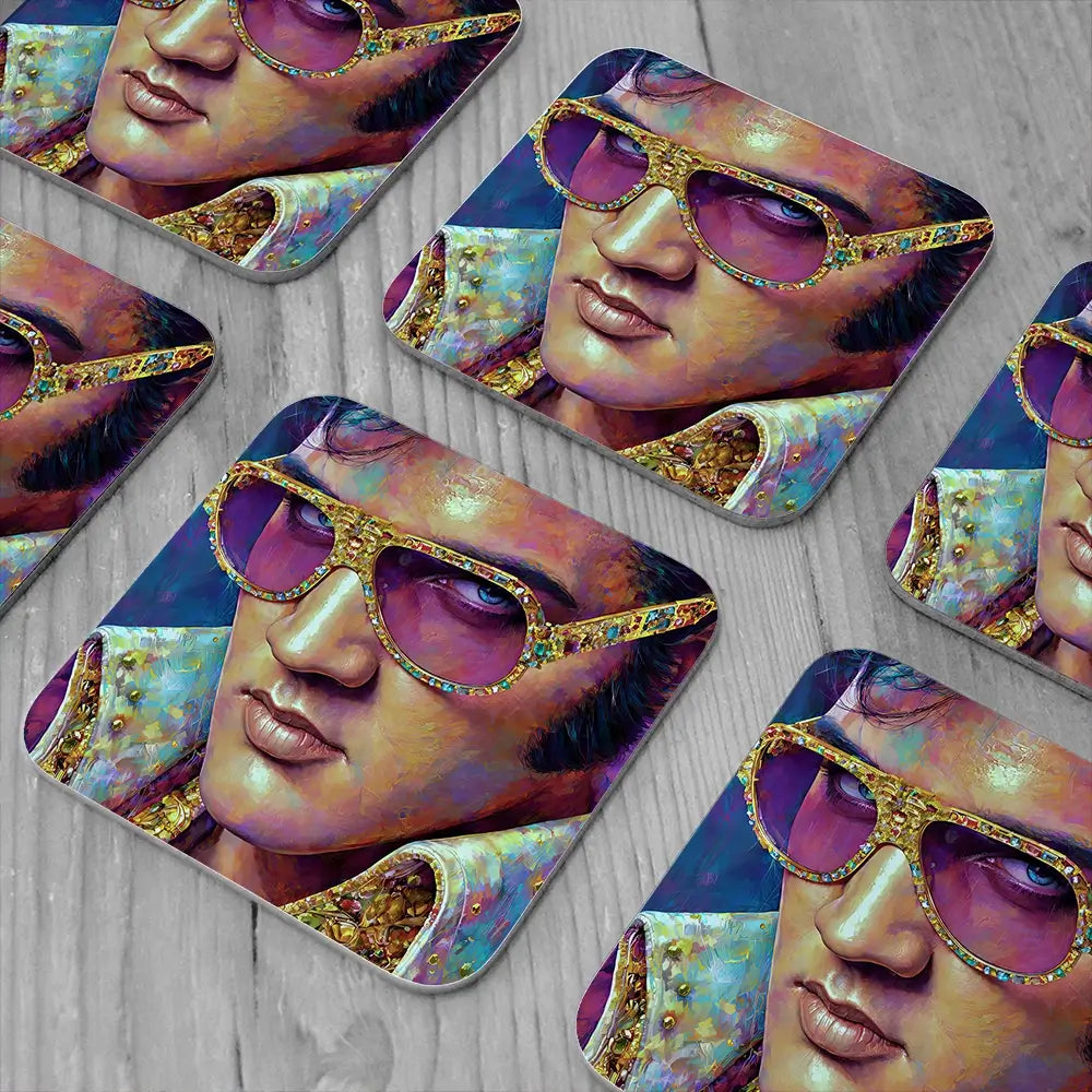 Mr Elvis Coaster Set Mr Elvis Coaster Set wall art product David Alexander Elder