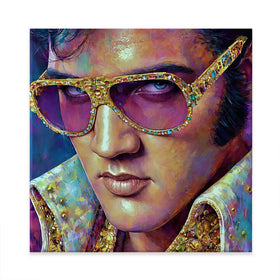 Mr Elvis Square Canvas Print Mr Elvis Square Canvas Print wall art product David Alexander Elder