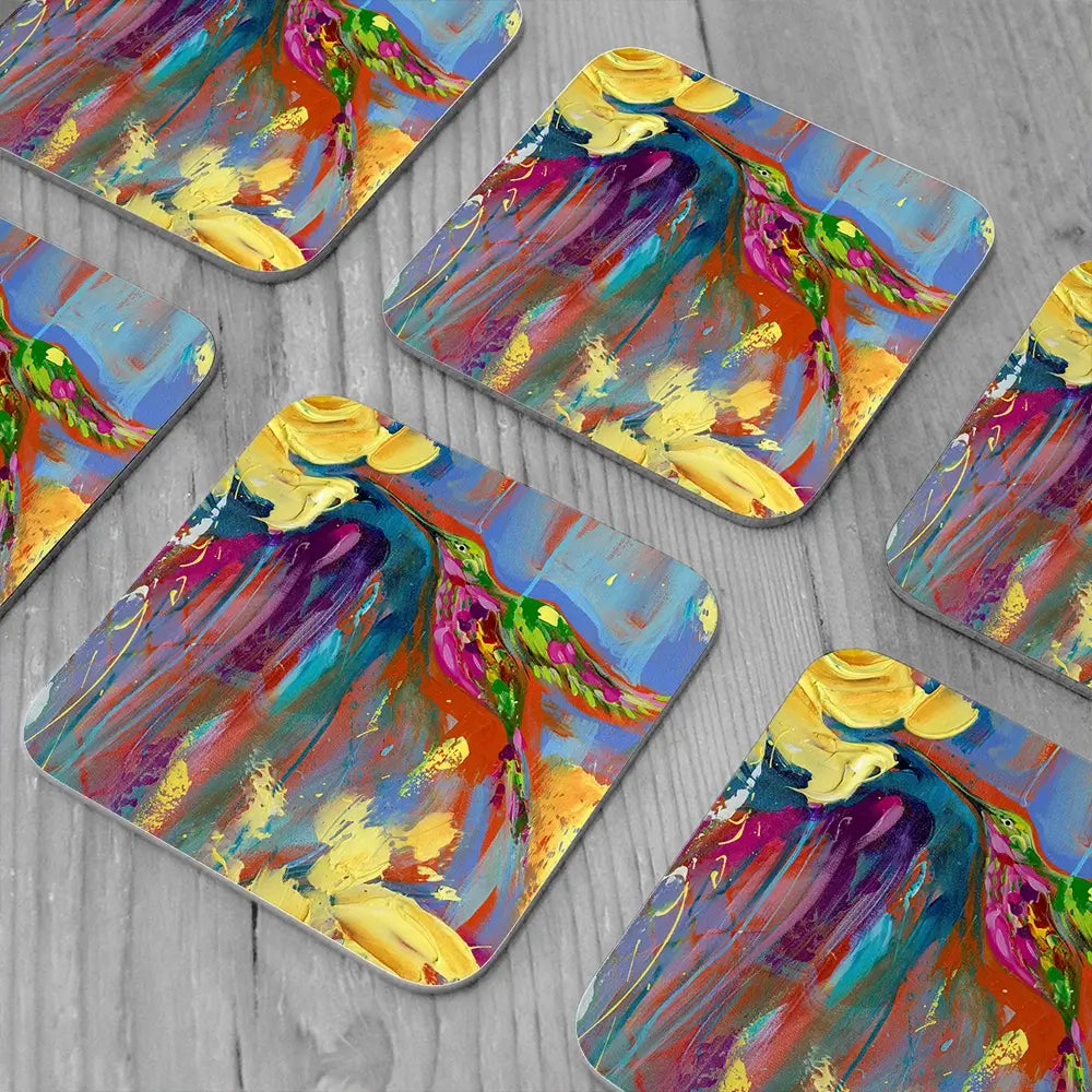 Mr Hummer Coaster Set Mr Hummer Coaster Set wall art product Estelle Grengs - Independent