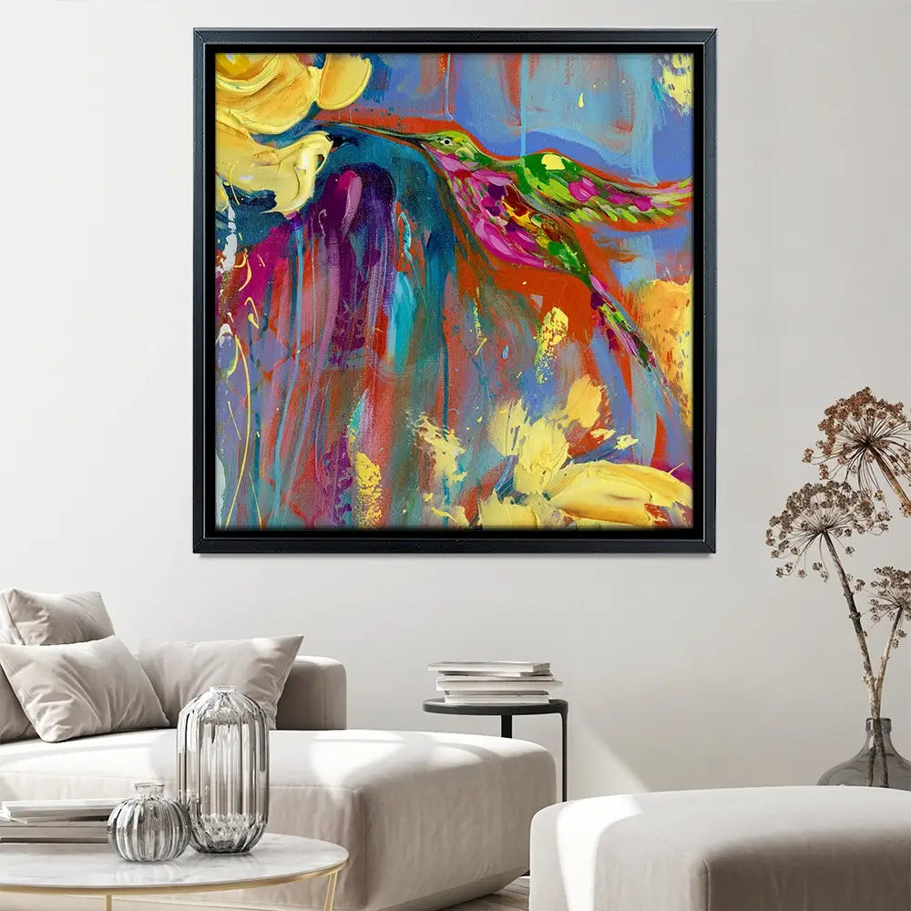 Mr Hummer Square Canvas Print Mr Hummer Square Canvas Print wall art product Estelle Grengs - Independent
