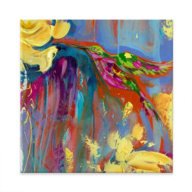Mr Hummer Square Canvas Print Mr Hummer Square Canvas Print wall art product Estelle Grengs - Independent