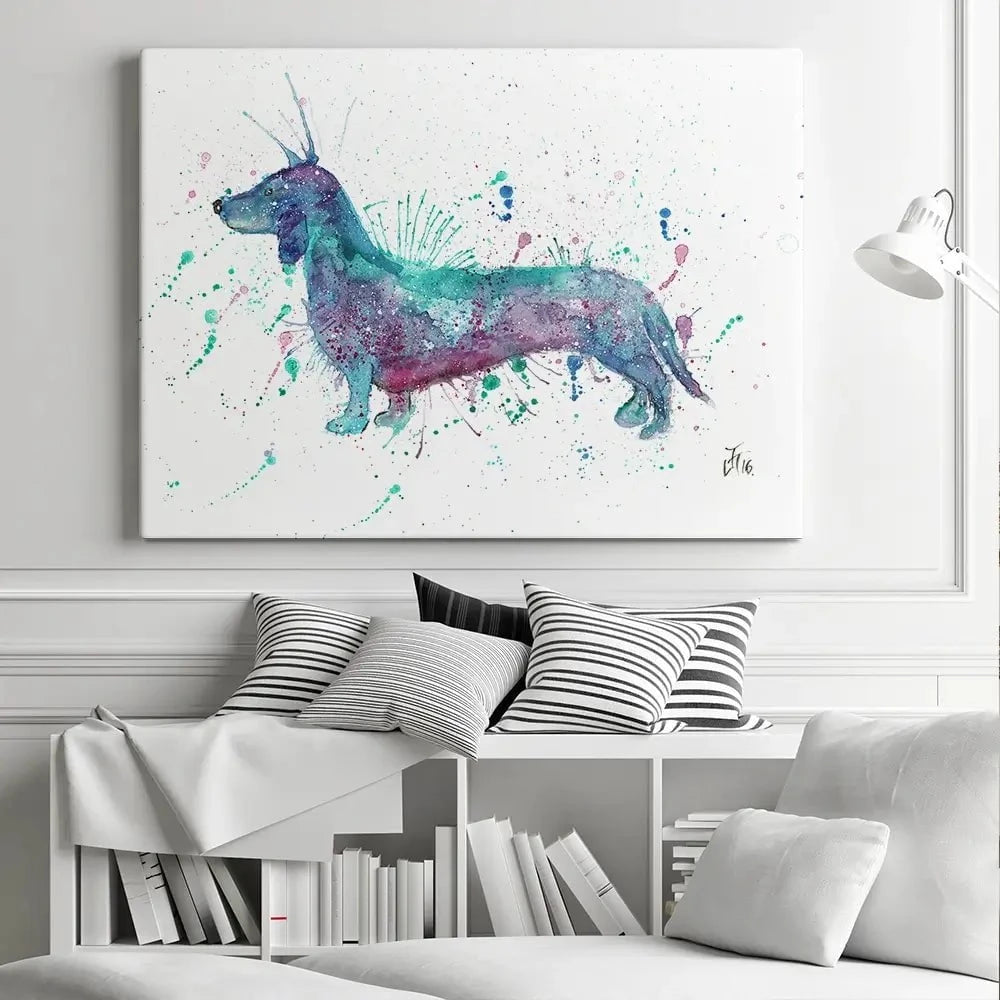 Mr Sausage Dog Canvas Print Mr Sausage Dog Canvas Print wall art product Jamie Taylor