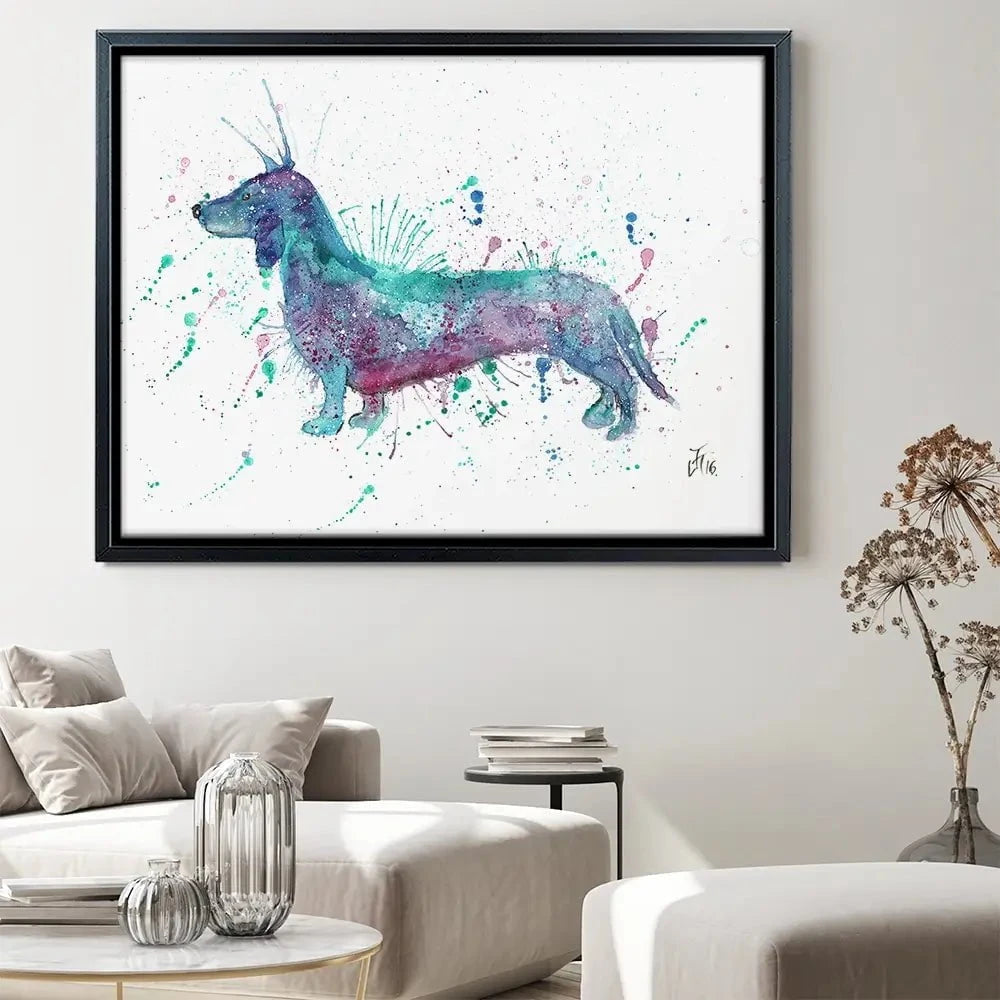 Mr Sausage Dog Canvas Print Mr Sausage Dog Canvas Print wall art product Jamie Taylor