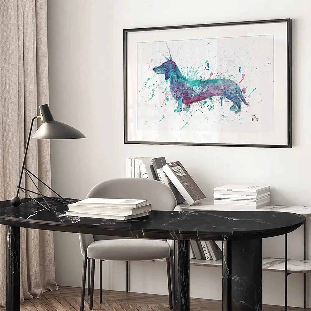 Mr Sausage Dog Framed Art Print Mr Sausage Dog Framed Art Print wall art product Jamie Taylor