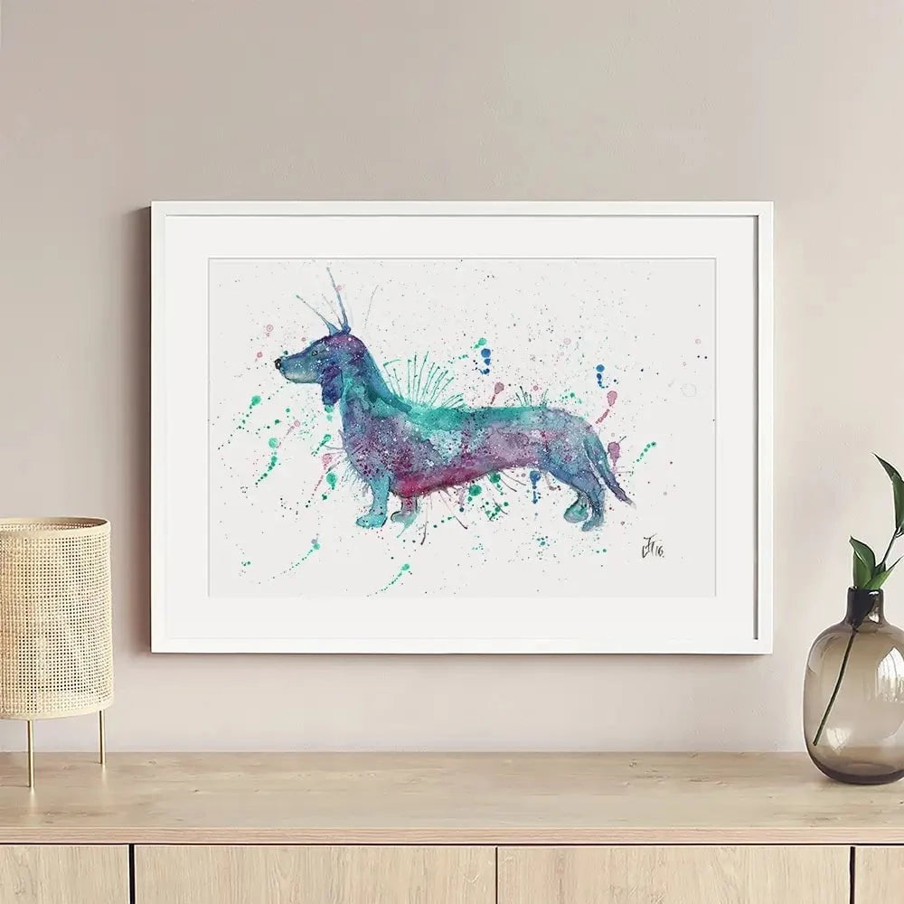 Mr Sausage Dog Framed Art Print Mr Sausage Dog Framed Art Print wall art product Jamie Taylor
