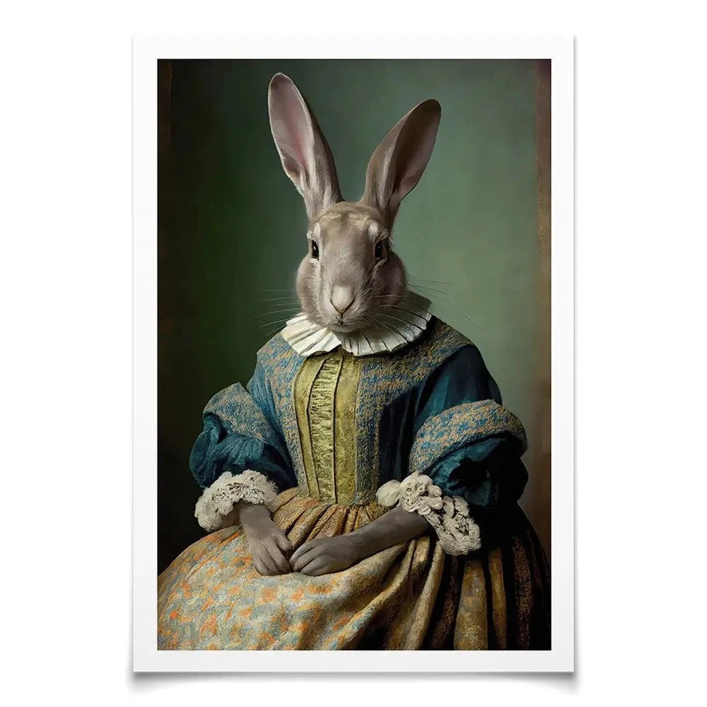 Mrs Bunny Art Print Mrs Bunny Art Print wall art product Treechild