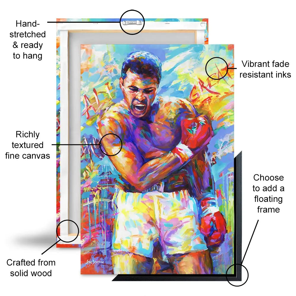 Muhammad Ali Canvas Print Muhammad Ali Canvas Print wall art product Leon Devenice