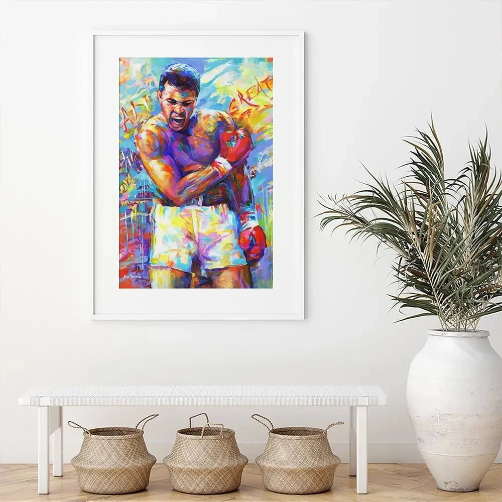 Muhammad Ali Framed Art Print Muhammad Ali Framed Art Print wall art product Leon Devenice