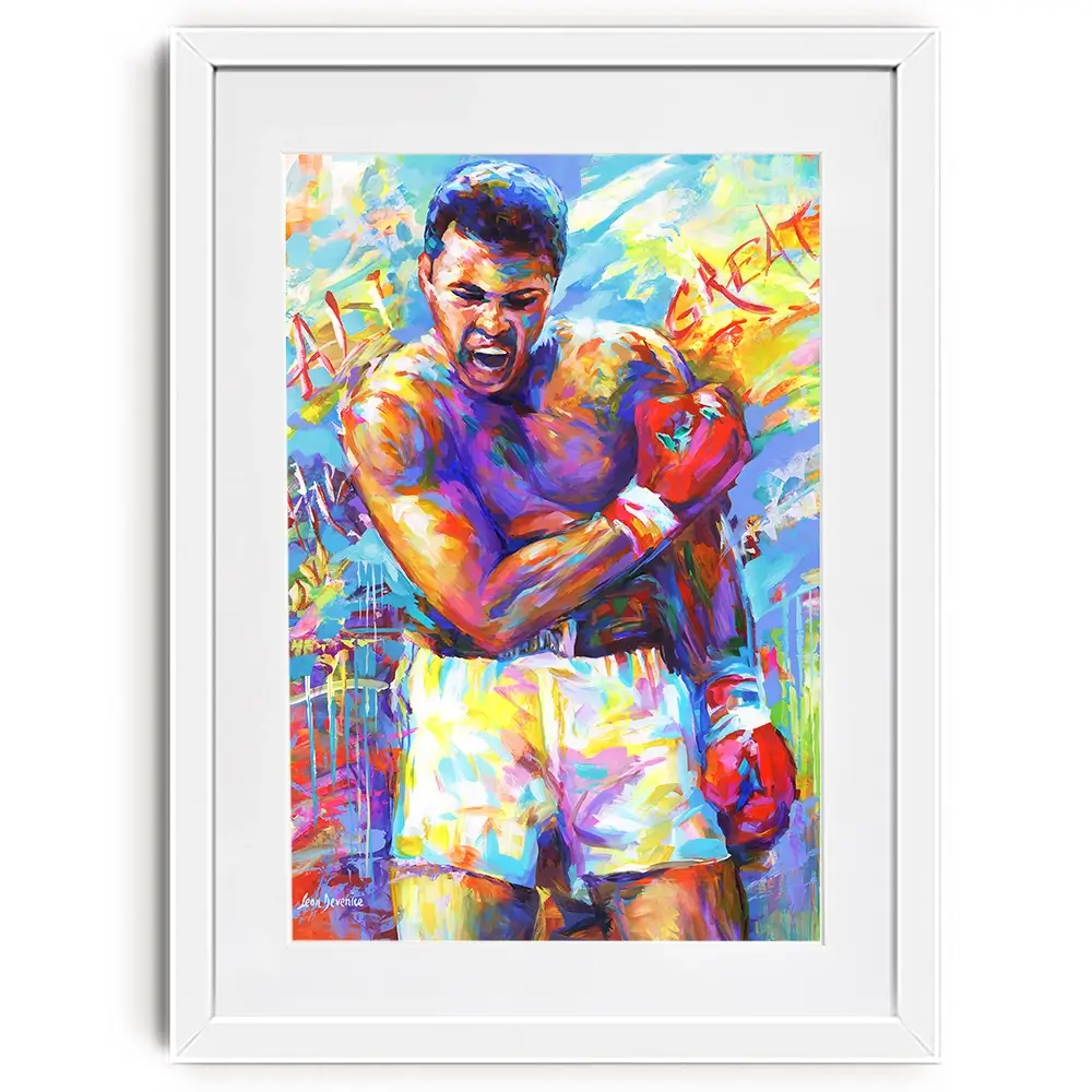 Muhammad Ali Framed Art Print Muhammad Ali Framed Art Print wall art product Leon Devenice