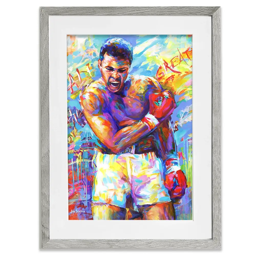 Muhammad Ali Framed Art Print Muhammad Ali Framed Art Print wall art product Leon Devenice
