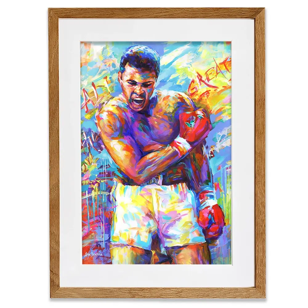 Muhammad Ali Framed Art Print Muhammad Ali Framed Art Print wall art product Leon Devenice