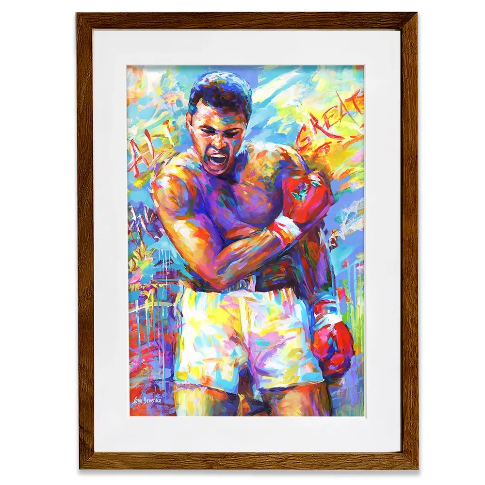 Muhammad Ali Framed Art Print Muhammad Ali Framed Art Print wall art product Leon Devenice