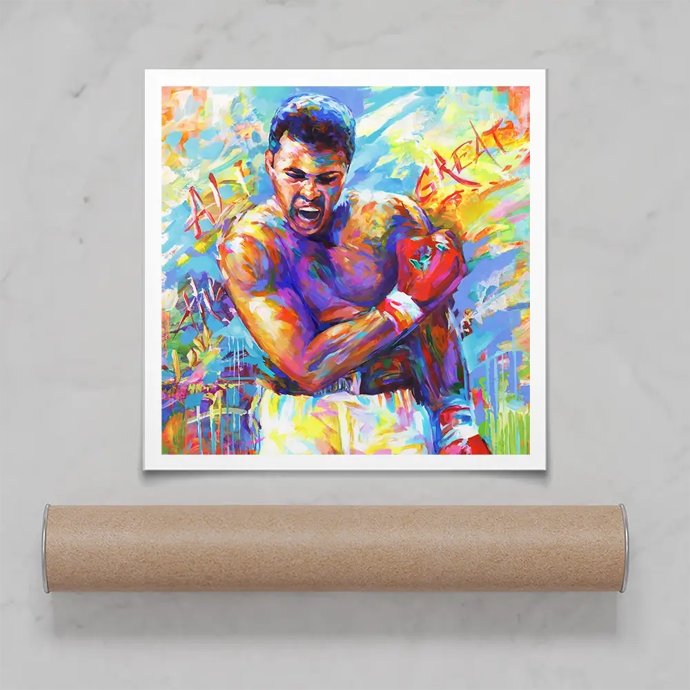 Muhammad Ali Square Art Print Muhammad Ali Square Art Print wall art product Leon Devenice