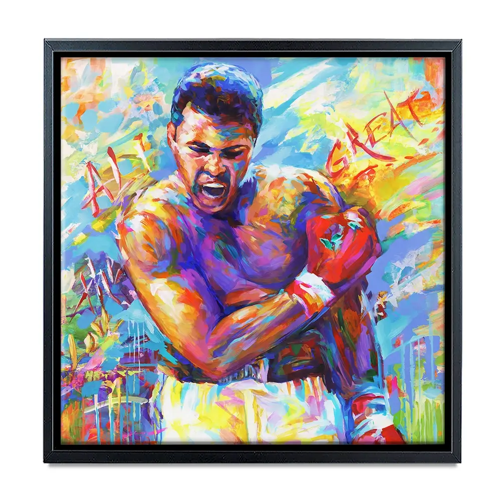 Muhammad Ali Square Canvas Print Muhammad Ali Square Canvas Print wall art product Leon Devenice