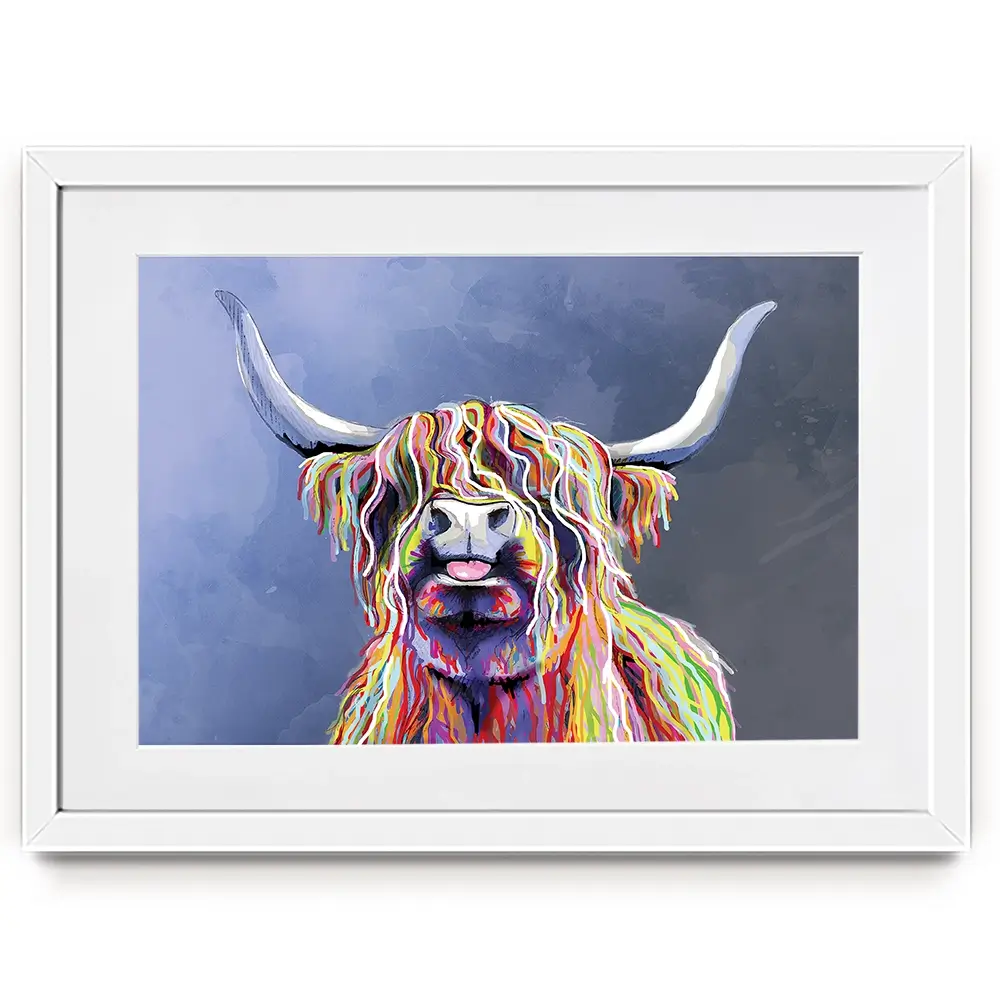 Multicolour Highland Cow Framed Art Print Multicolour Highland Cow Framed Art Print | Multicolour Highland Cow  wall art product Independent