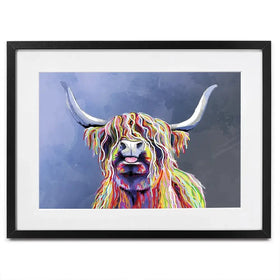 Multicolour Highland Cow Framed Art Print Multicolour Highland Cow Framed Art Print | Multicolour Highland Cow  wall art product Independent