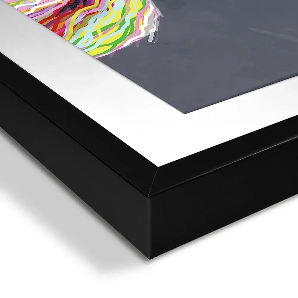 Multicolour Highland Cow Framed Art Print Multicolour Highland Cow Framed Art Print | Multicolour Highland Cow  wall art product Independent