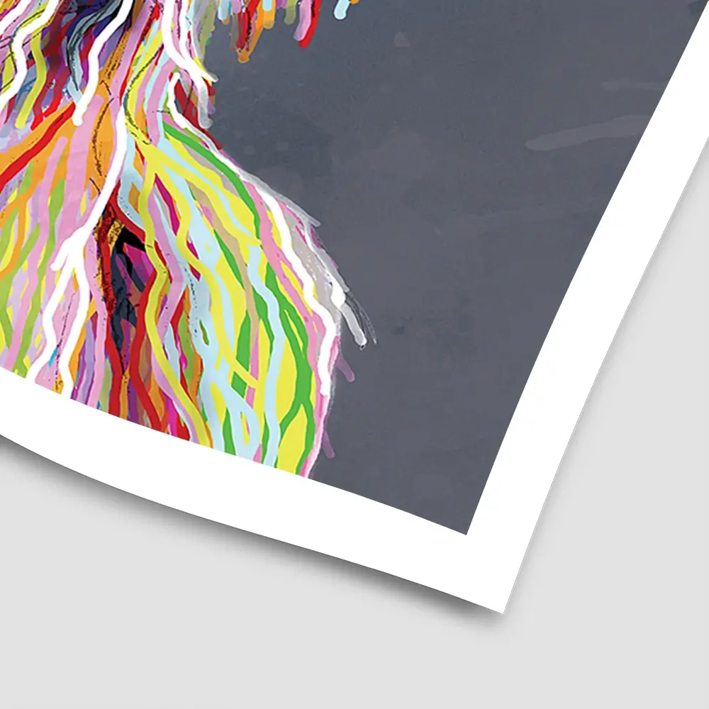 Multicolour Highland Cow Square Art Print Multicolour Highland Cow Square Art Print wall art product Independent