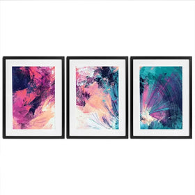 Multicoloured Abstract Framed Art Print Trio Multicoloured Abstract Framed Art Print Trio wall art product Excellent backgrounds / Shutterstock