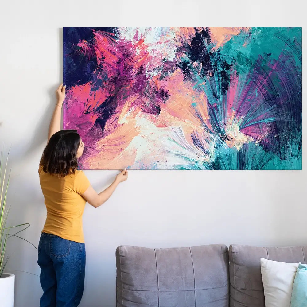 Multicoloured Abstract Oversized Canvas Print Multicoloured Abstract Oversized Canvas Print wall art product Art Print Shop