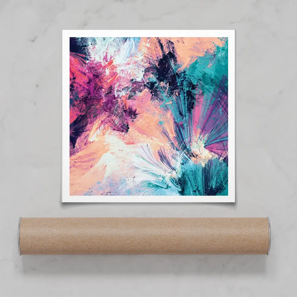 Multicoloured Abstract Square Art Print Multicoloured Abstract Square Art Print wall art product Excellent backgrounds / Shutterstock