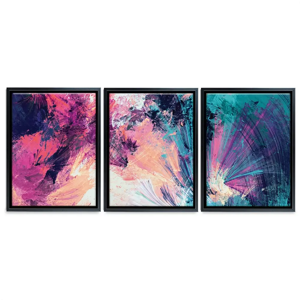 Multicoloured Abstract Trio Canvas Print Multicoloured Abstract Trio Canvas Print wall art product Excellent backgrounds / Shutterstock