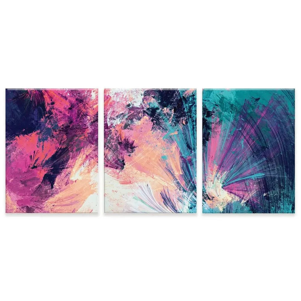 Multicoloured Abstract Trio Canvas Print Multicoloured Abstract Trio Canvas Print wall art product Excellent backgrounds / Shutterstock