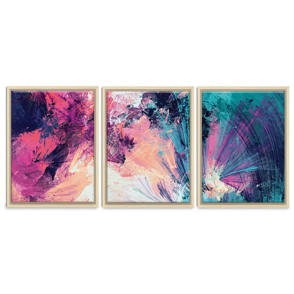 Multicoloured Abstract Trio Canvas Print Multicoloured Abstract Trio Canvas Print wall art product Excellent backgrounds / Shutterstock