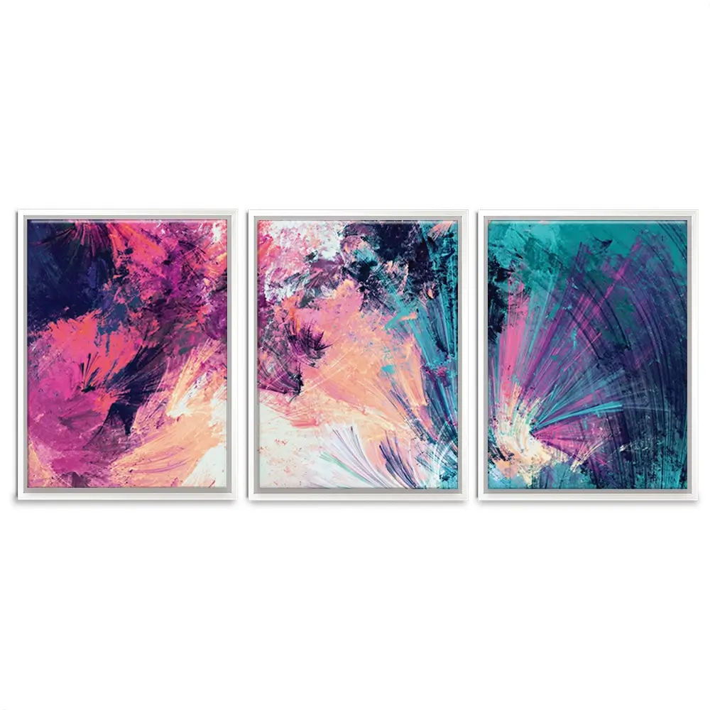 Multicoloured Abstract Trio Canvas Print Multicoloured Abstract Trio Canvas Print wall art product Excellent backgrounds / Shutterstock