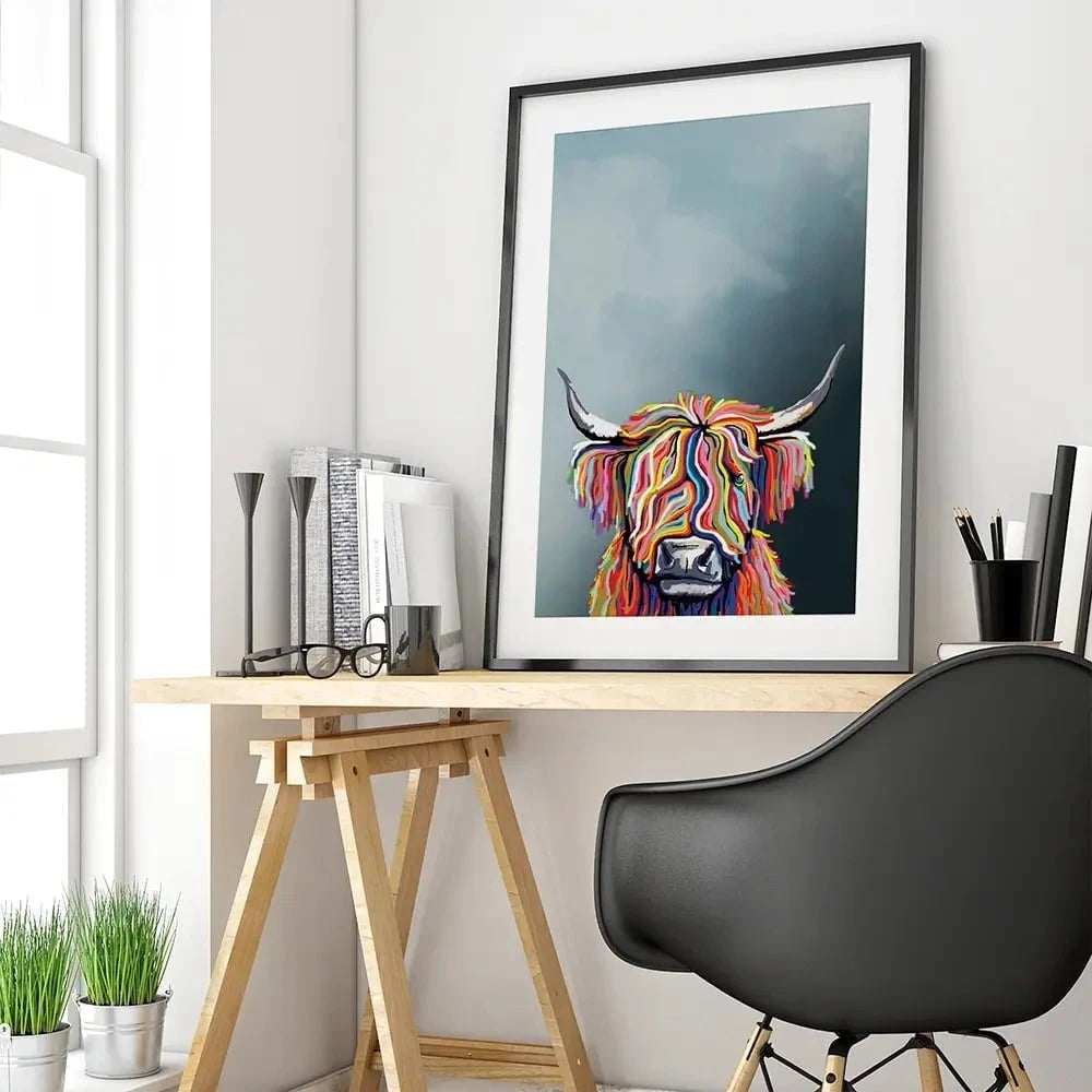 Multicoloured Coo Framed Art Print Multicoloured Coo Framed Art Print wall art product Independent