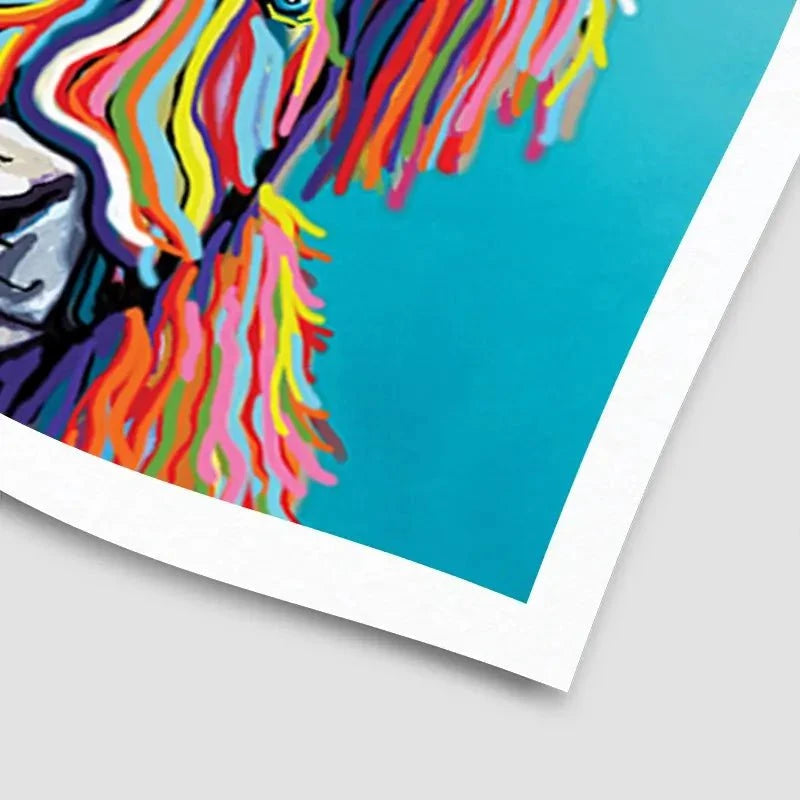 Multicoloured Cow Art Print Multicoloured Cow Art Print wall art product Independent