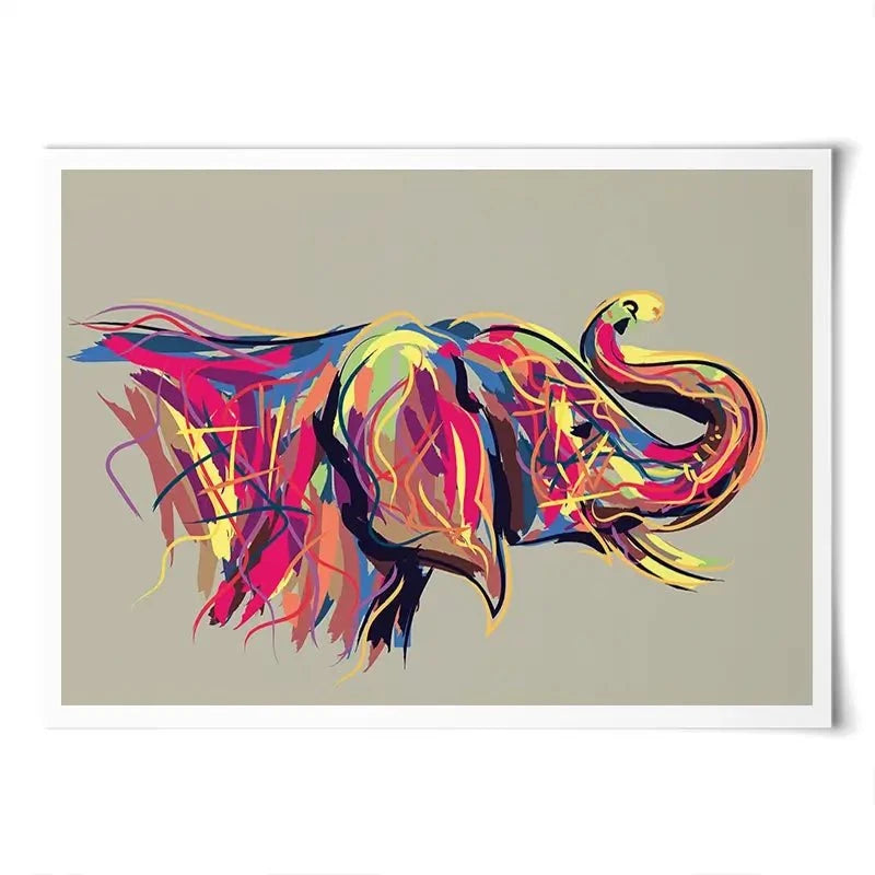 Multicoloured Elephant Art Print Multicoloured Elephant Art Print wall art product PrathapGopal / Shutterstock