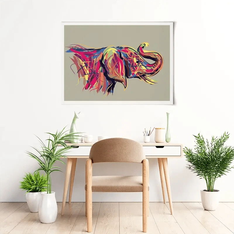 Multicoloured Elephant Art Print Multicoloured Elephant Art Print wall art product PrathapGopal / Shutterstock