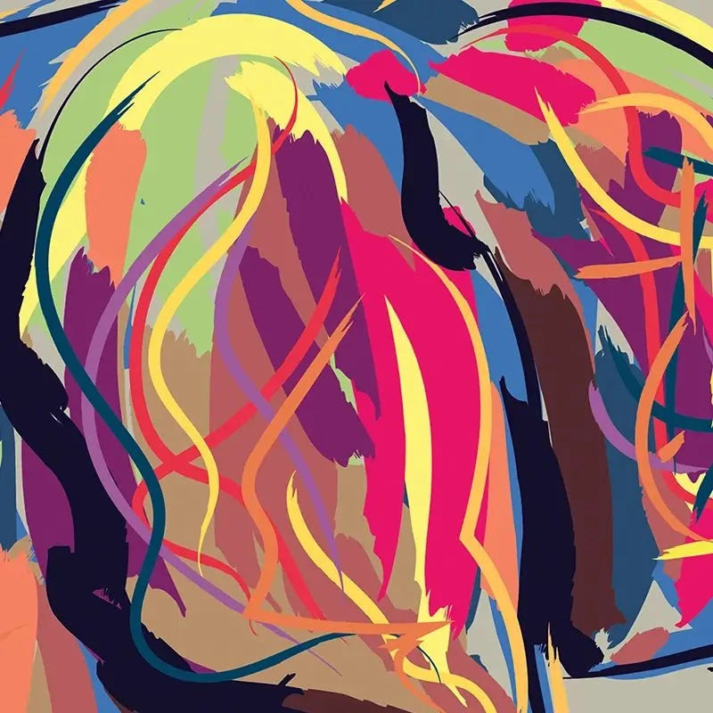 Multicoloured Elephant Canvas Print Multicoloured Elephant Canvas Print wall art product PrathapGopal / Shutterstock