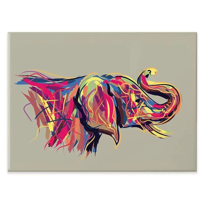 Multicoloured Elephant Canvas Print Multicoloured Elephant Canvas Print wall art product PrathapGopal / Shutterstock