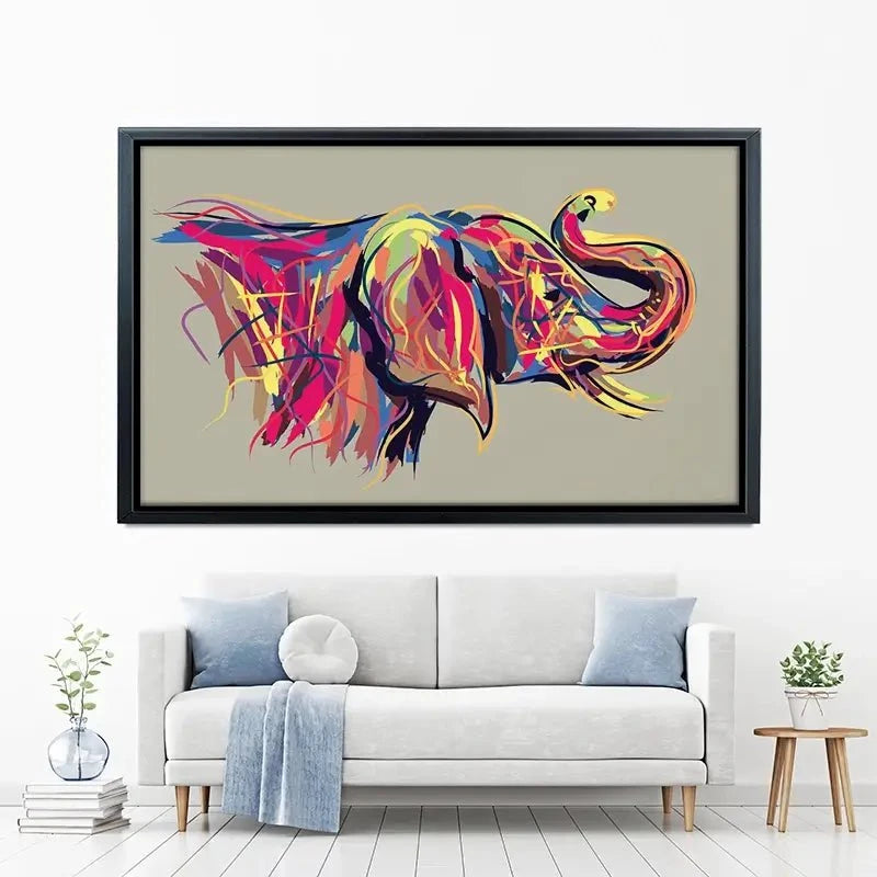 Multicoloured Elephant Canvas Print Multicoloured Elephant Canvas Print wall art product PrathapGopal / Shutterstock