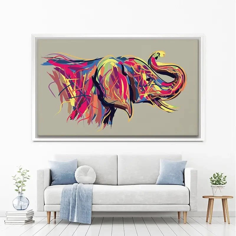 Multicoloured Elephant Canvas Print Multicoloured Elephant Canvas Print wall art product PrathapGopal / Shutterstock