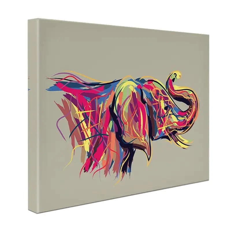 Multicoloured Elephant Canvas Print Multicoloured Elephant Canvas Print wall art product PrathapGopal / Shutterstock
