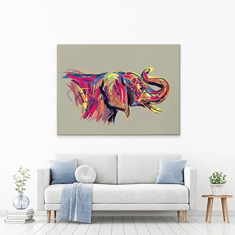 Multicoloured Elephant Canvas Print Multicoloured Elephant Canvas Print wall art product PrathapGopal / Shutterstock