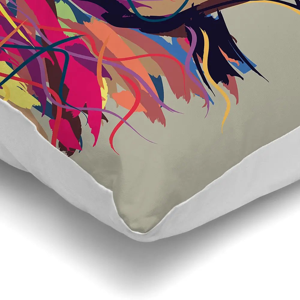 Multicoloured Elephant Cushion Multicoloured Elephant Cushion wall art product Art Print Shop