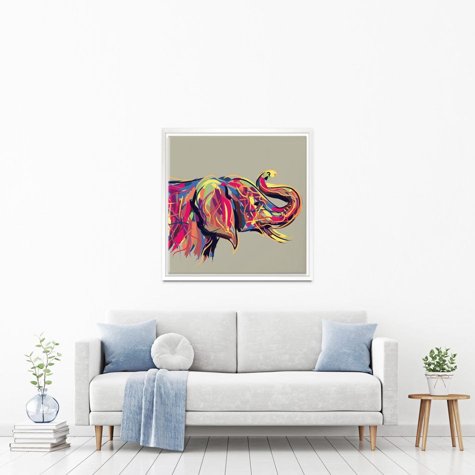 Multicoloured Elephant Square Canvas Print wall art product PrathapGopal / Shutterstock