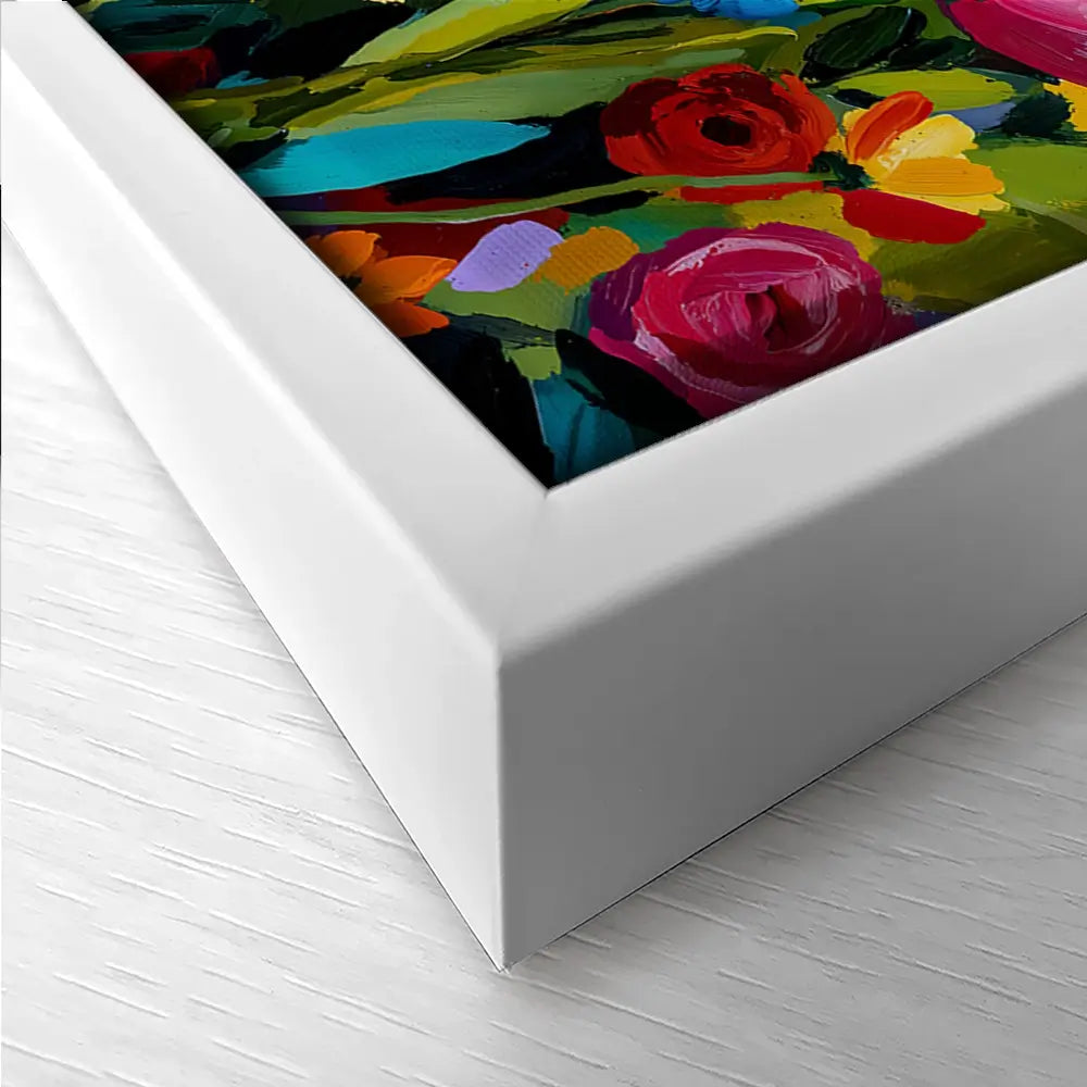 Multicoloured Floral Madness Trio Canvas Print Multicoloured Floral Madness Trio Canvas Print wall art product IAmHomeStudio