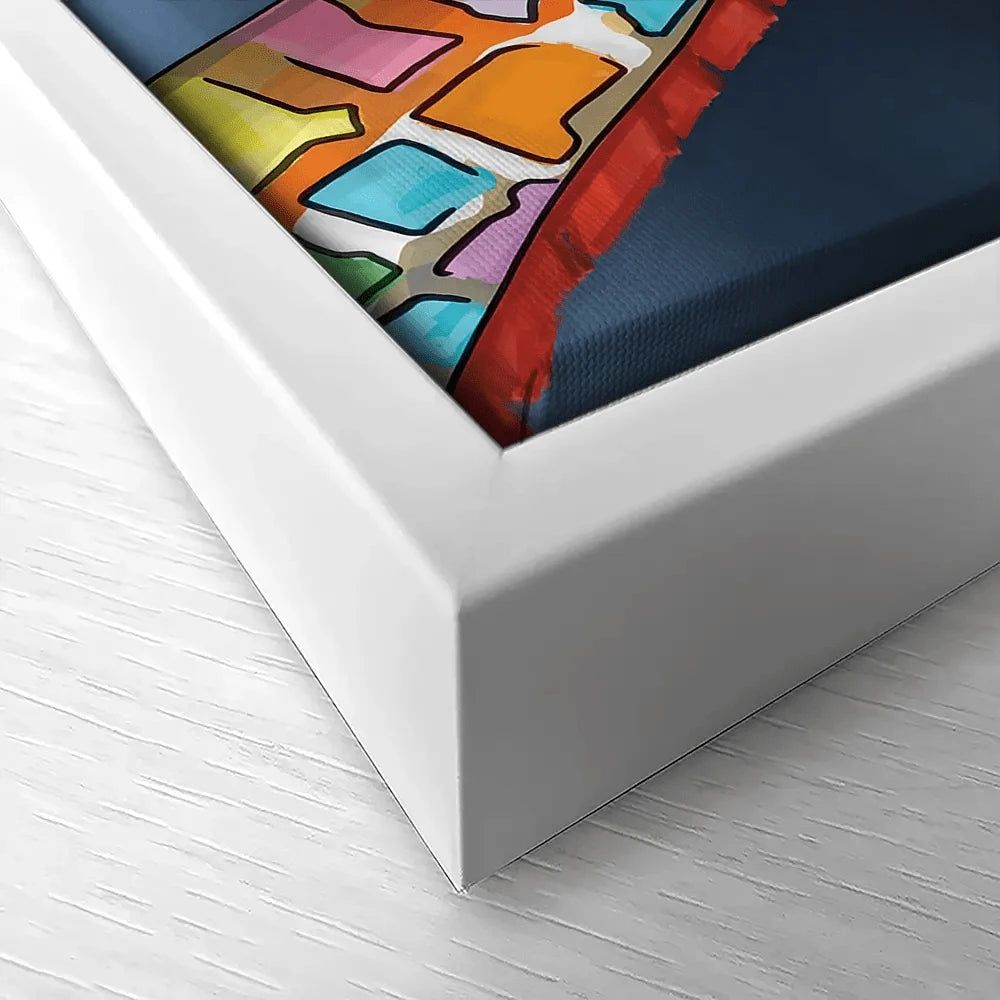 Multicoloured Giraffe and Calf Canvas Print Multicoloured Giraffe and Calf Canvas Print wall art product Independent