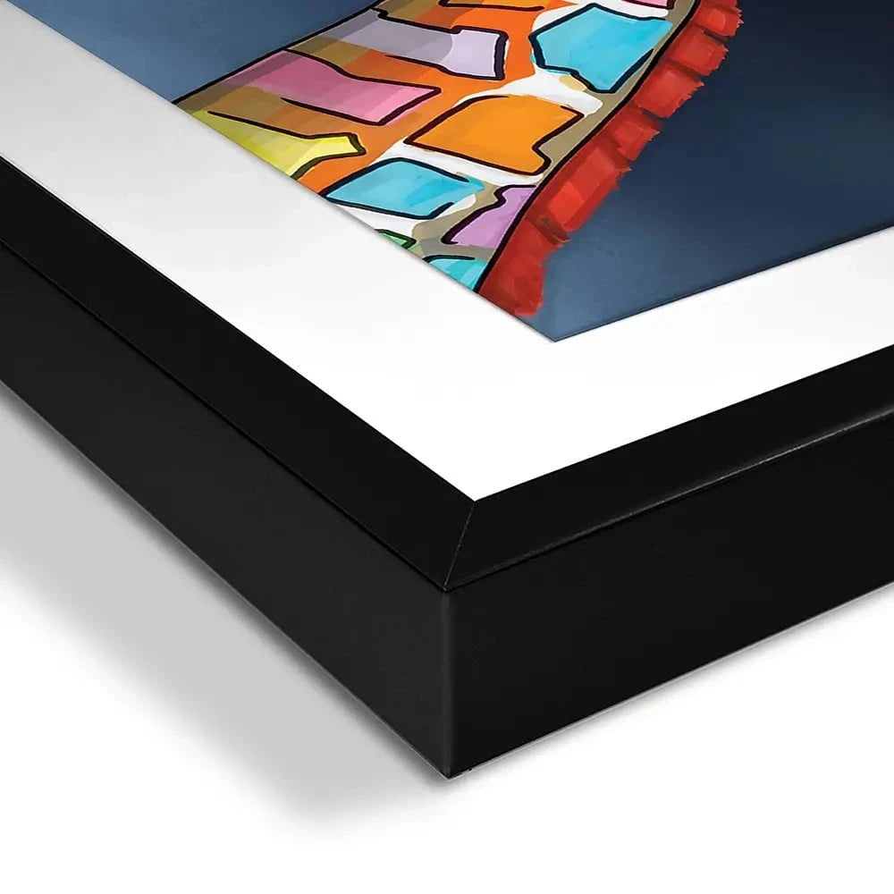 Multicoloured Giraffe And Calf Framed Art Print Multicoloured Giraffe And Calf Framed Art Print wall art product Independent