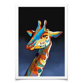 Multicoloured Giraffe Art Print Multicoloured Giraffe Art Print wall art product Independent