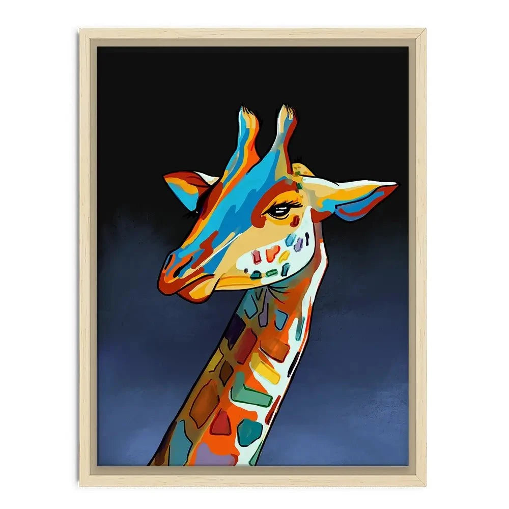 Multicoloured Giraffe Canvas Print Multicoloured Giraffe Canvas Print wall art product Independent