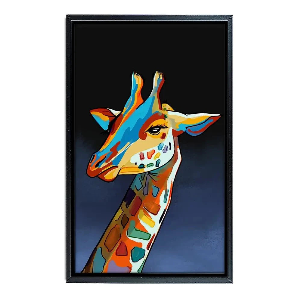 Multicoloured Giraffe Canvas Print Multicoloured Giraffe Canvas Print wall art product Independent